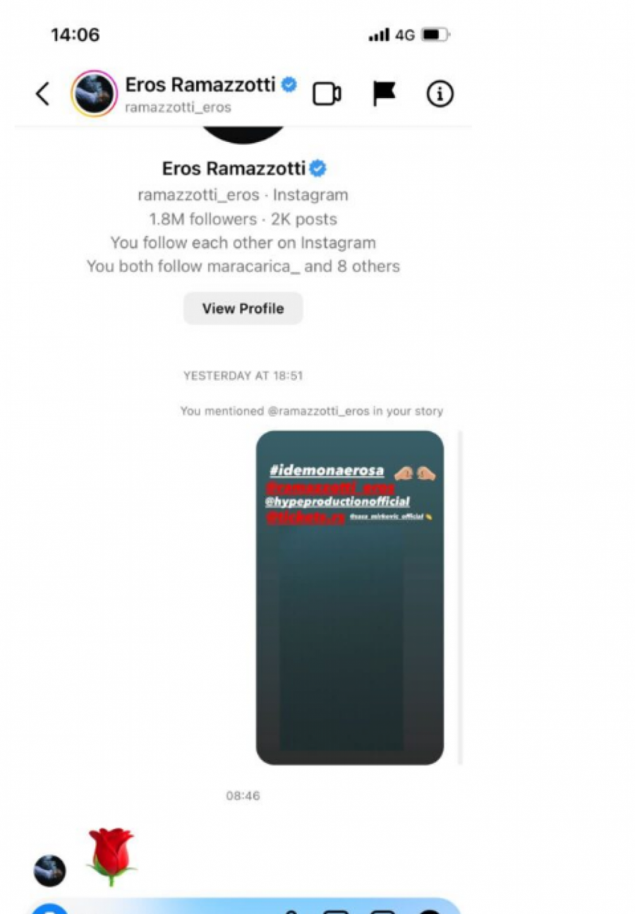 EROS ODLEPIO ZA NAŠOM VODITELJKOM? Ramacoti poslao crvenu ružu ovoj dami, ona otkrila: Mnogo me je obradovao (FOTO)