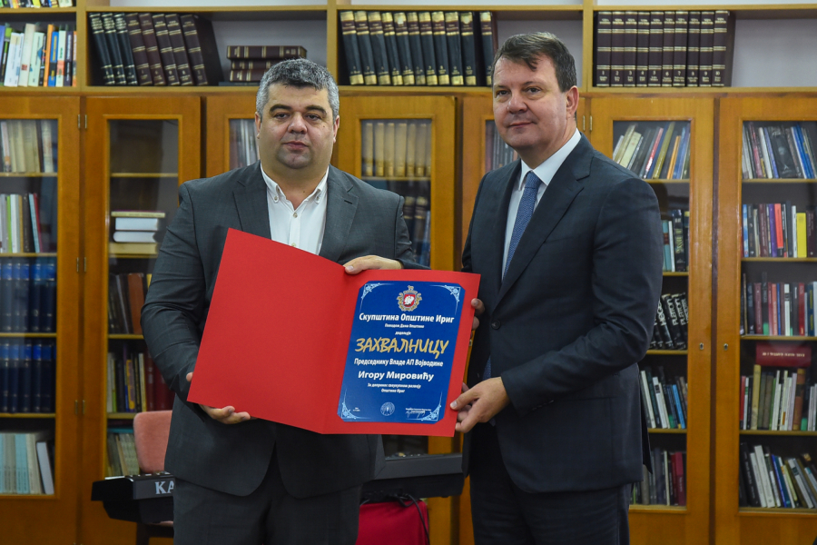 IGOR MIROVIĆ: Naredne godine počinje izgradnja prečistača otpadnih voda u Irigu