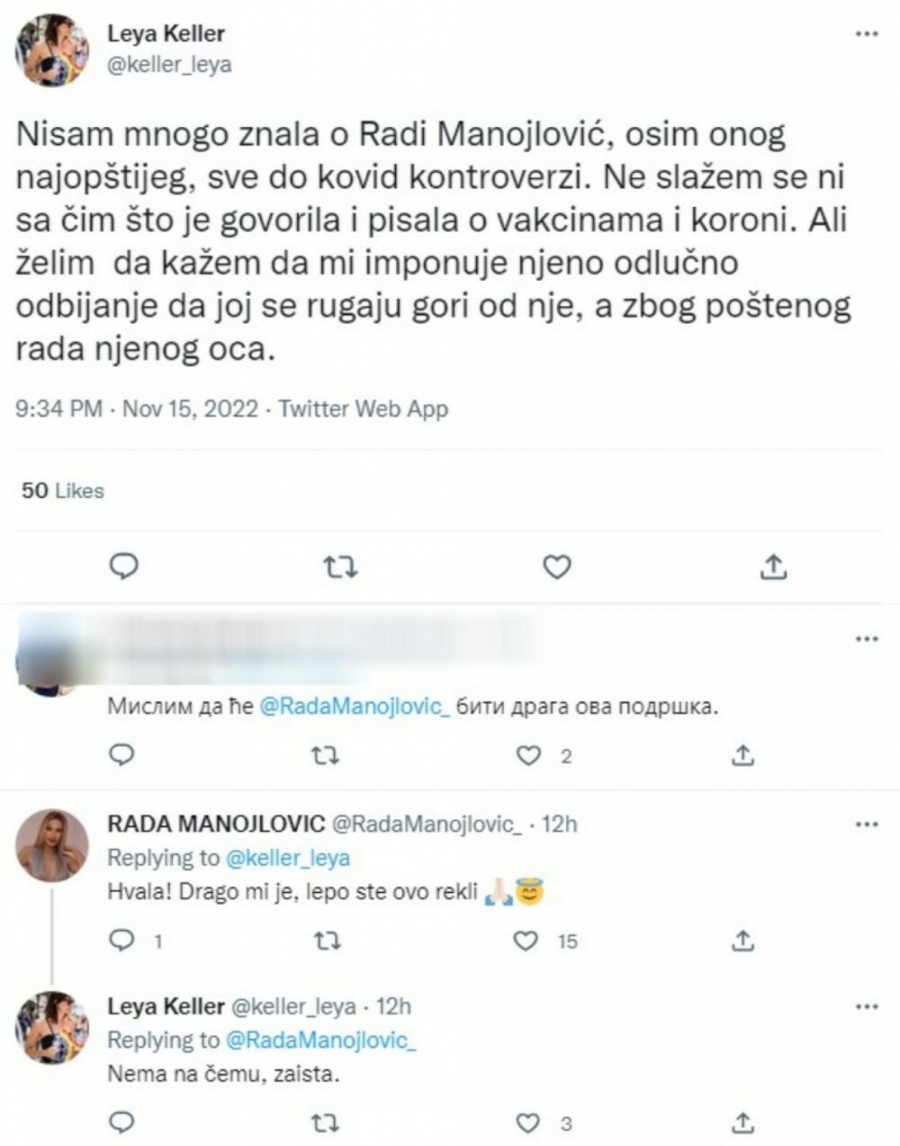 NISAM MNOGO ZNALA O NJOJ Biljana Srbljanović podržala Radu Manojlović (FOTO)