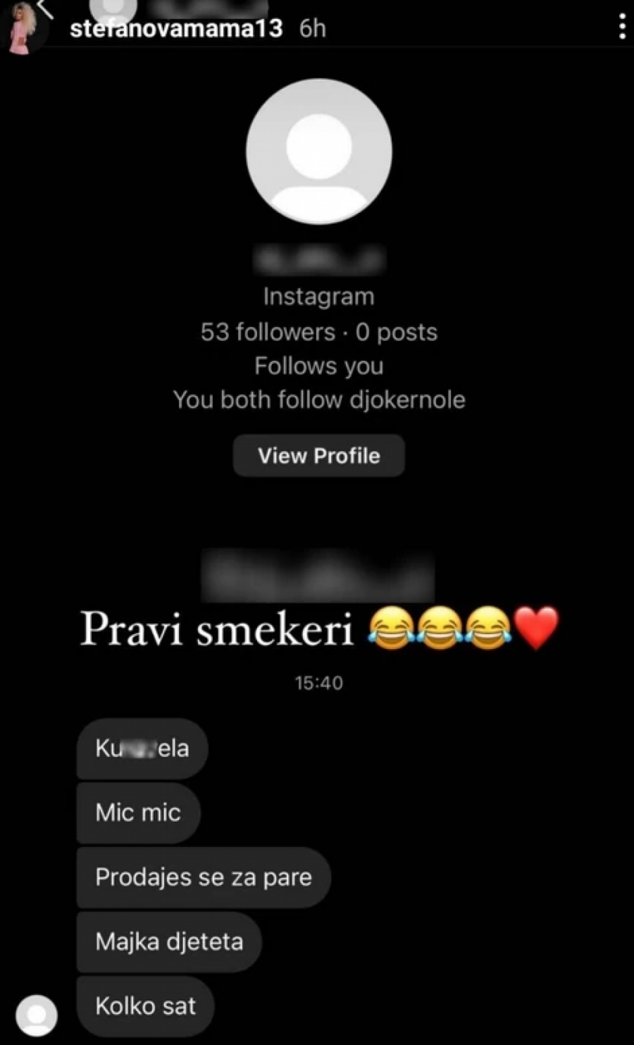 KU*AVELO, KOLIKO JE SAT? Milica Dabović otkrila kakve uvrede dobija: Prodaješ se za pare, majko deteta!