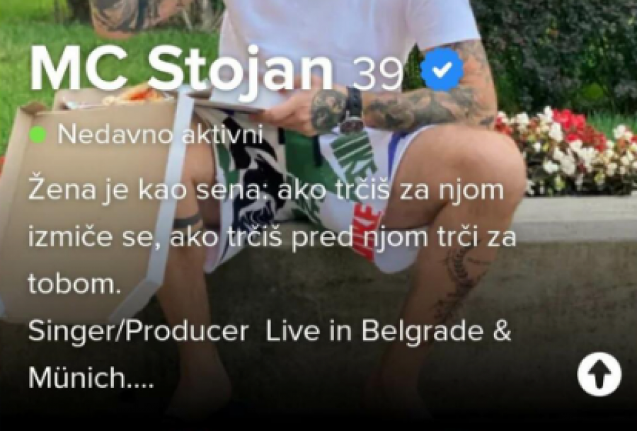 MC STOJAN UGOVARA S* KS PREKO INTERNETA? Napravio profil na dejting aplikaciji i vrbuje devojke:  Slao mi je nepristojne poruke