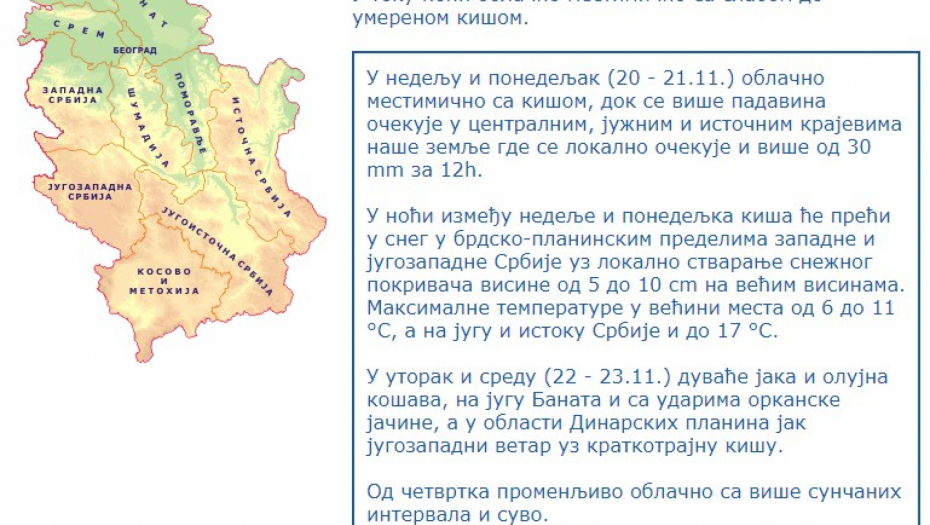 Foto: RHMZ Printscreen