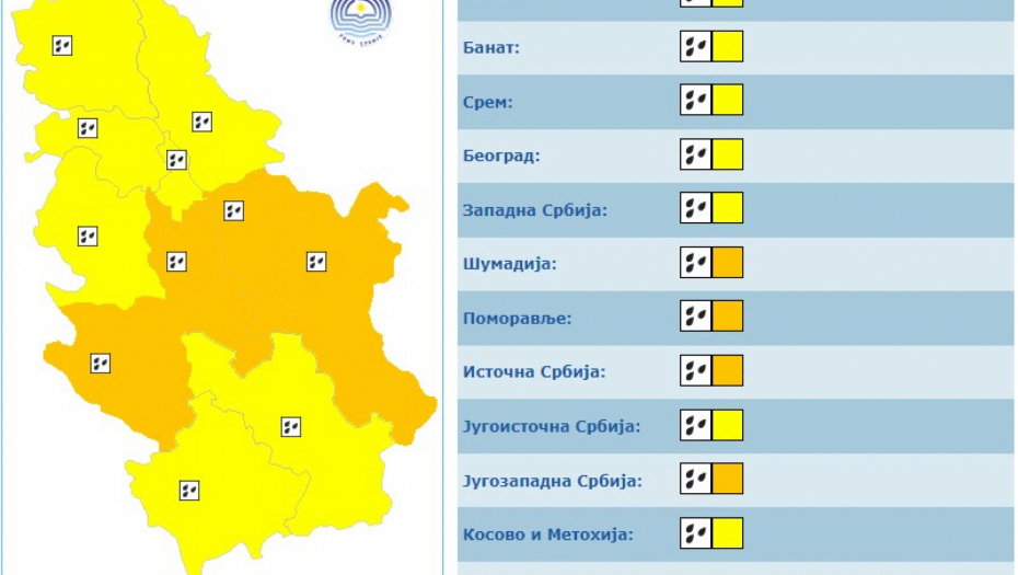 Foto: RHMZ Printscreen