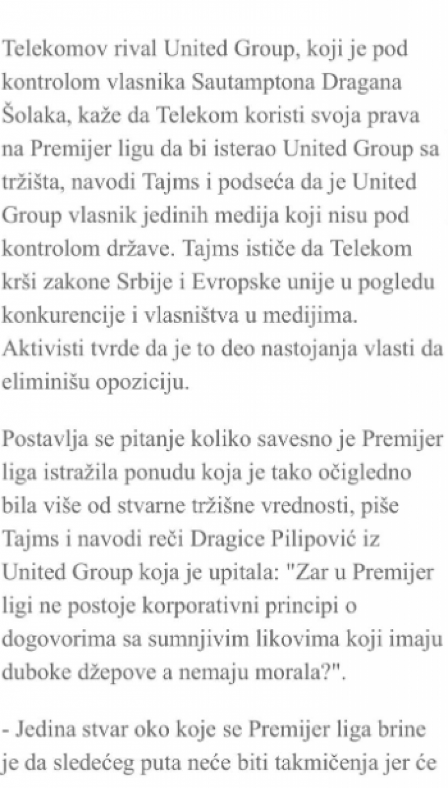 SKANDAL ŠOLAKOVIH MEDIJA! Optužili Srbiju za etničko čišćenje da bi uništili Telekom!