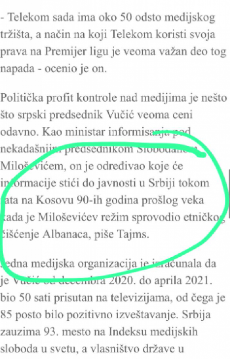 SKANDAL ŠOLAKOVIH MEDIJA! Optužili Srbiju za etničko čišćenje da bi uništili Telekom!