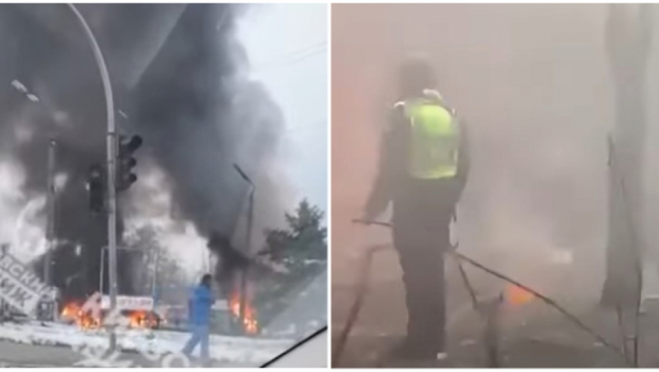 TELA, VATRA, CRN DIM PREKRIVA NEBO Snimak otkrio stravične posledice raketiranja Kijeva (VIDEO)