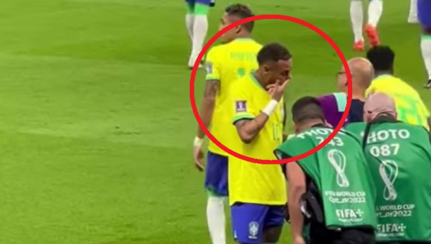 AUUU, PA ŠTA JE OVO BILO? Nejmar ušmrkivao nepoznatu supstancu u nos pre početka utakmice sa Srbijom (VIDEO)