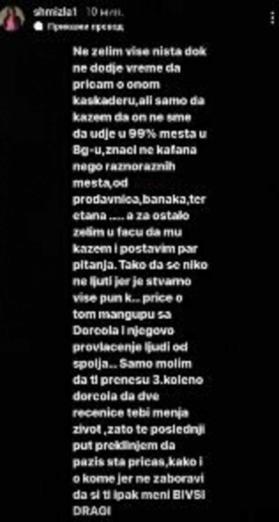 ZABRANJEN MU JE ULAZ U BANKE Bivša devojka Uroša Ćertića iznela skandalozne detalje o zadrugaru: Prenesite tom mangupu sa Dorćola...