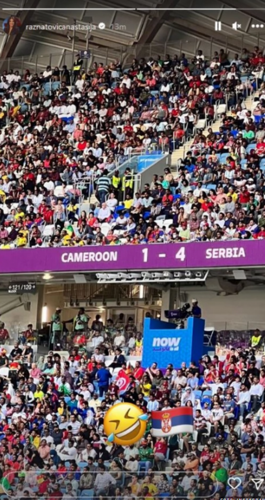 ŠOK GREŠKA NA UTAKMICI Anastasija Ražnatović sve zabeležila (FOTO)