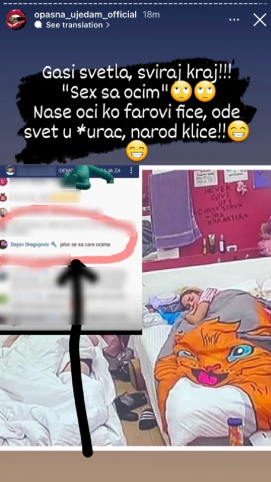 J*BE SE SA CAREM OČIMA Dejan Drgaojević ne prestaje da urniše Aleksandru