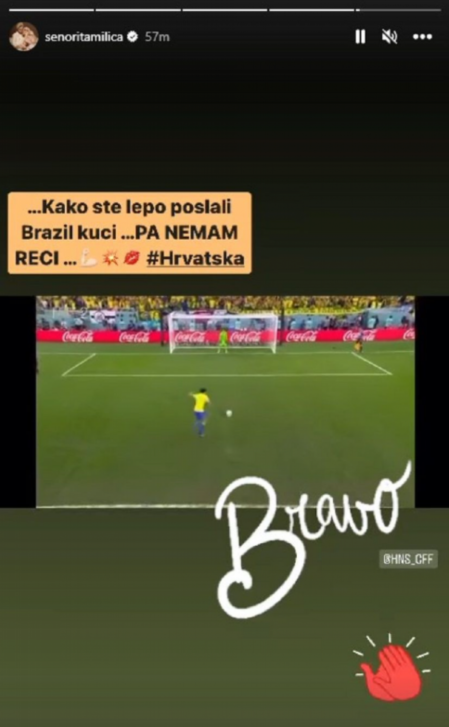 PODRŽALA IH Milica Pavlović uputila poruku Hrvatima nakon pobede: BRAVO KOMŠIJE (FOTO)