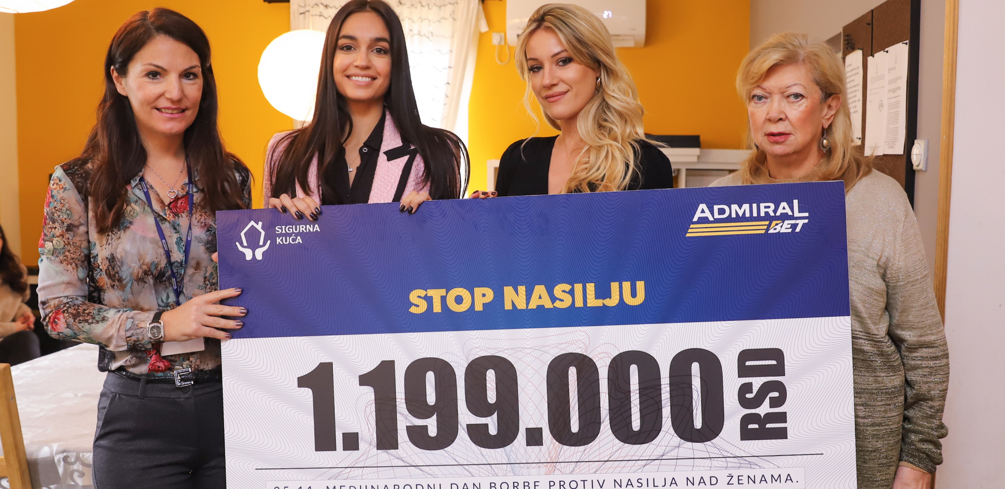 AdmiralBet nastavlja sa društveno odgovornim aktivnostima, prikupljeno 1.199.000 dinara za Sigurnu kuću u Beogradu