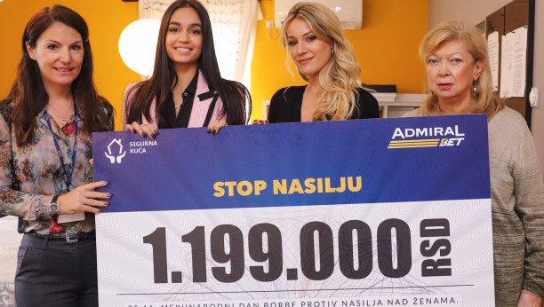 AdmiralBet nastavlja sa društveno odgovornim aktivnostima, prikupljeno 1.199.000 dinara za Sigurnu kuću u Beogradu
