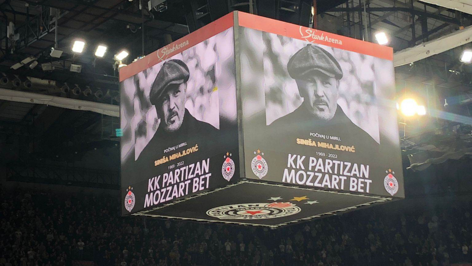 POŠTOVANJE LEGENDI Duel Partizana i Efesa počeo minutom ćutanja za Sinišu Mihajlovića