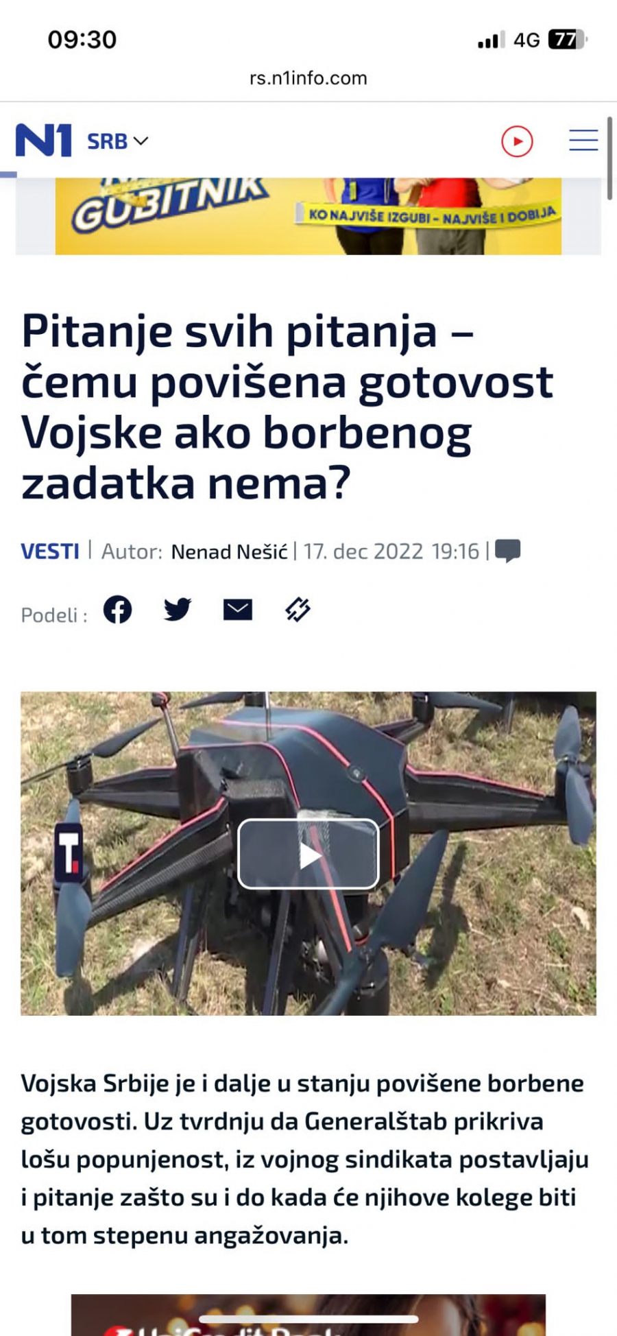 TAJKUNSKI MEDIJ PORUČIO VUČIĆU Rasprodajmo sve u vojsci, skinimo gaće, pa šta bude! (FOTO)