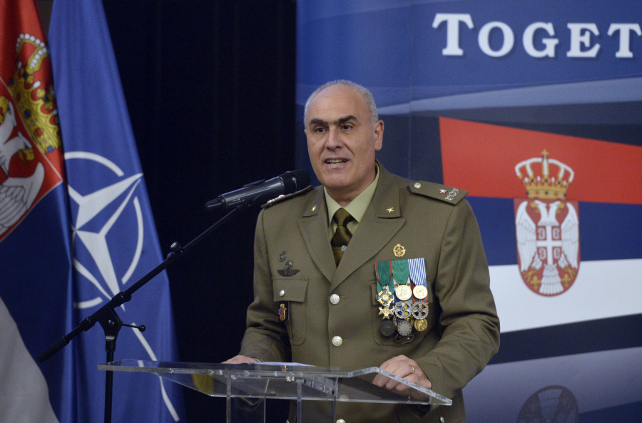 SVE JAČE VOJNO PARTNERSTVO Ceremonija primopredaje dužnosti šefa NATO vojne kancelarije za vezu u Beogradu