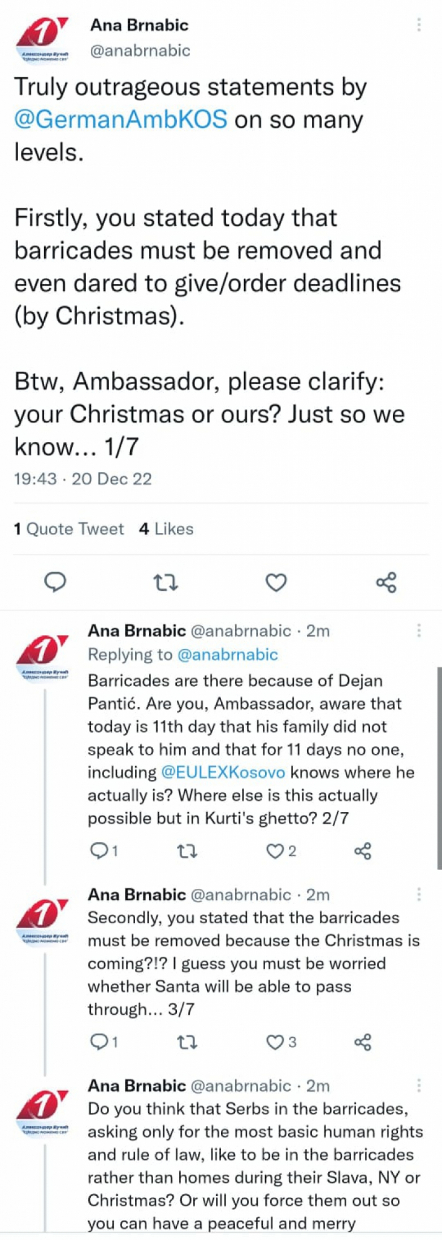 ANA BRNABIĆ ZAPUŠILA USTA NEMAČKOM AMBASADORU Vaše izjave su pouzdane kao Deda Mraz, da li ste imali moždani udar?!