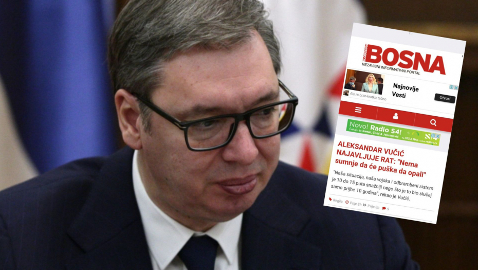 KAKVI LAŽOVI! Promuslimanska Slobodna Bosna potrčala da izvrne Vučićeve reči!