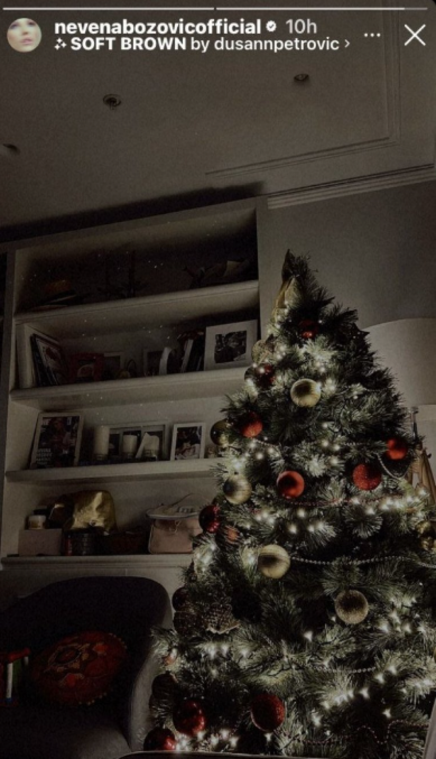 CRVENO I ZLATNO Nevena Božović se pohvalila novogodišnjom jelkom: ČAROBNO (FOTO)