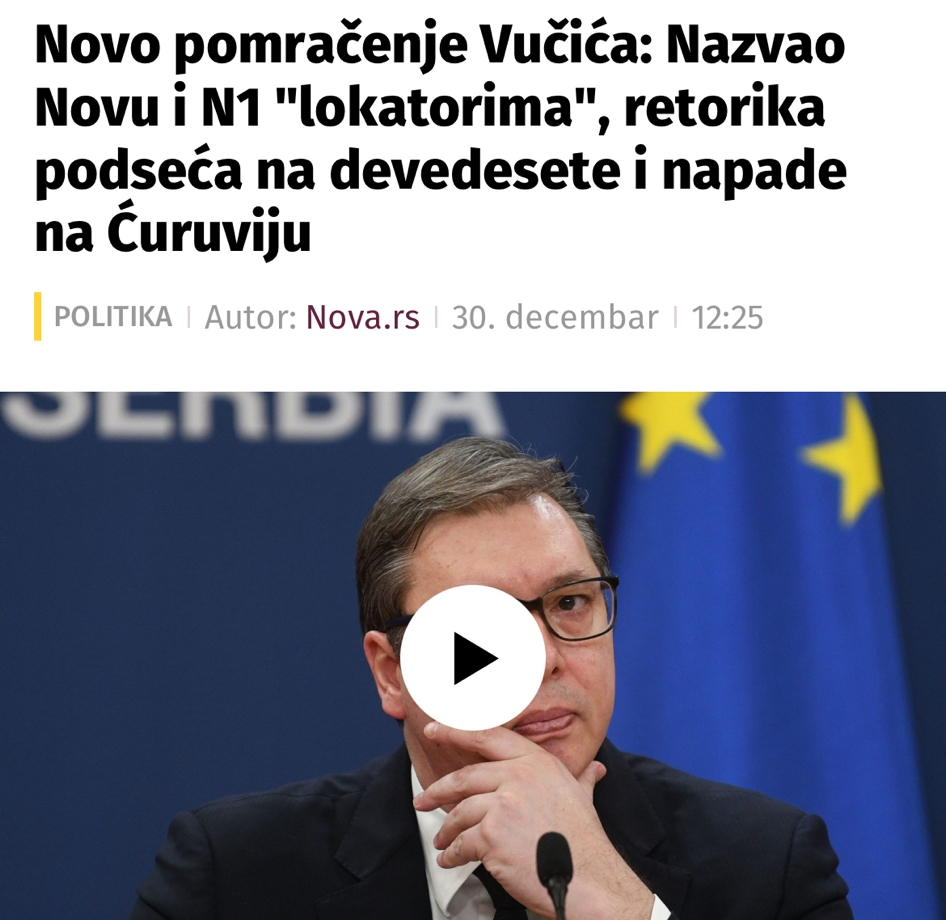 KO DRUGOME JAMU KOPA... Tajkunski mediji napali Vučića, pa razotkrili svoju pravu prirodu (FOTO)