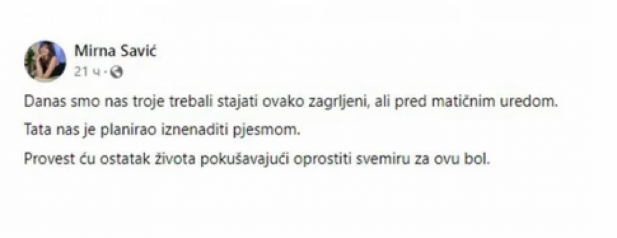 NJENE REČI KIDAJU DUŠU Oglasila se ćerka Massima Savića, ne može da sakrije bol (FOTO)