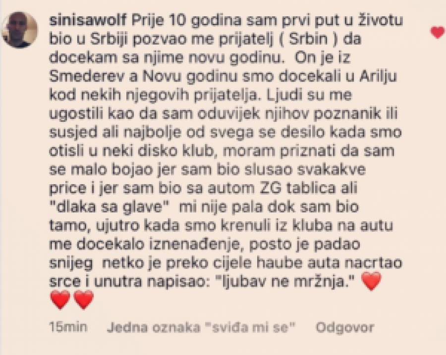HRVAT IZ ZAGREBA DOČEKAO NOVU GODINU U SRBIJI Kad je svanulo zatrekao ovaj natpis na haubi automobila