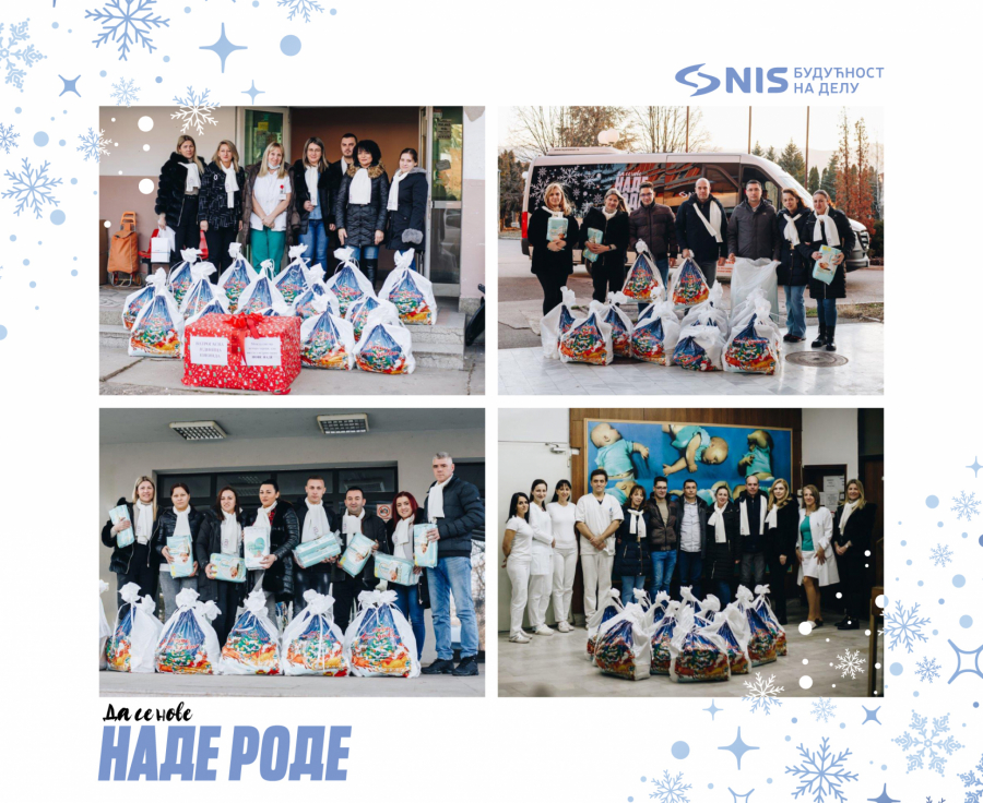 NIS uručio poklon pakete za 225 prvorođenih beba u 2023. godini