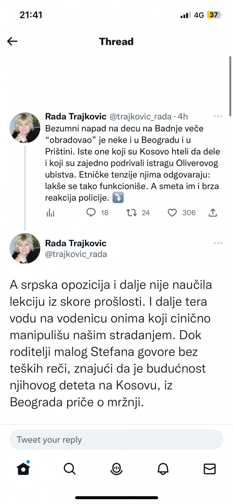 RADA TRAJKOVIĆ SVIM SRCEM UZ KURTIJA: Rada brani dželata srpske dece, koji širi mržnju prema svemu što je srpsko!