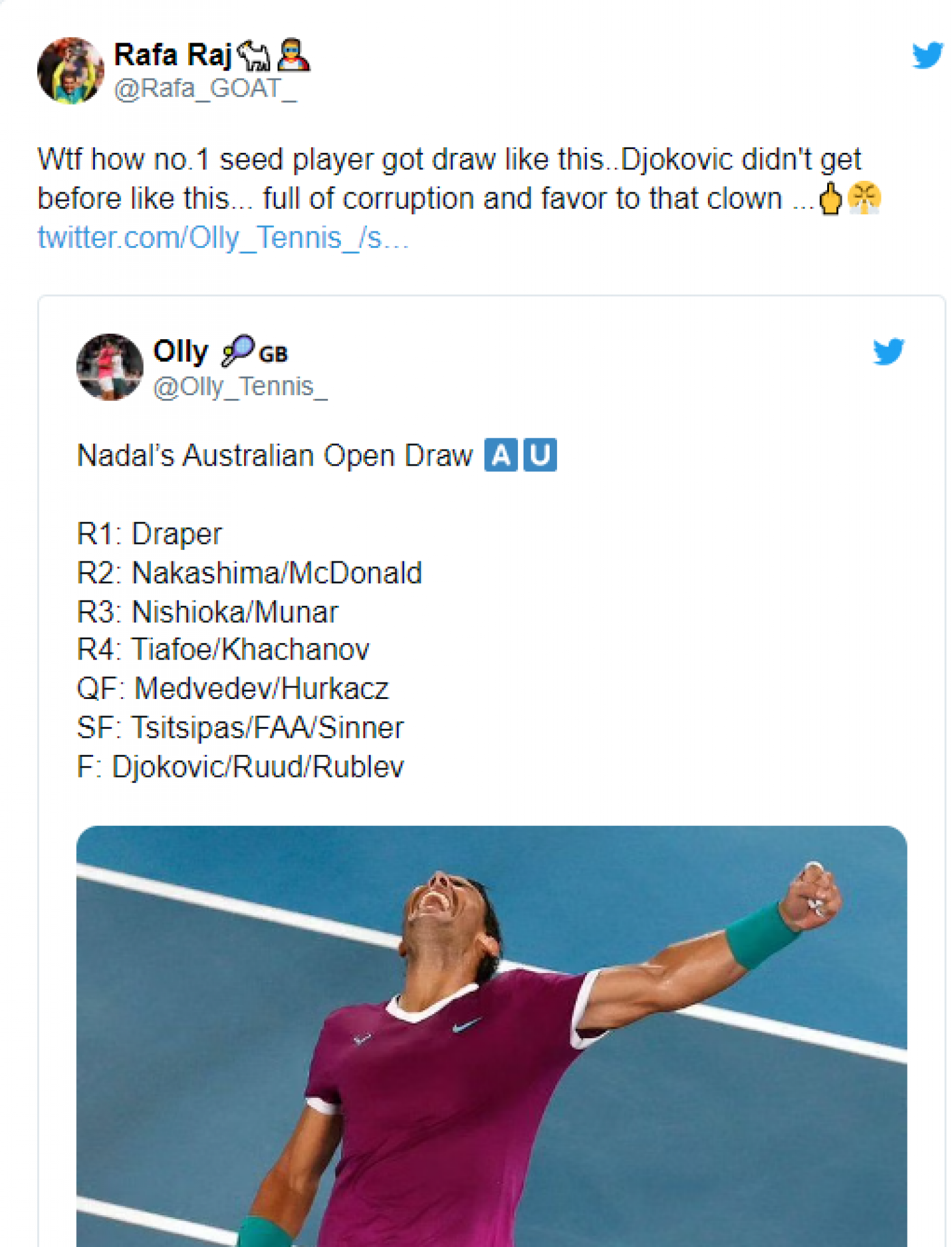 SRAMNI NAPADI NA NOVAKA Nadalovi navijači besni na Australijan open: Žreb je namešten da bi Đoković osvojio (FOTO)