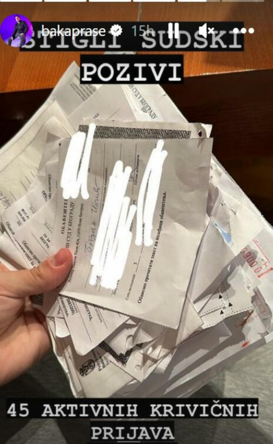 HITNO SE OGLASIO! Baka Prase dobio 45 krivičnih prijava, sve javno priznao (FOTO)
