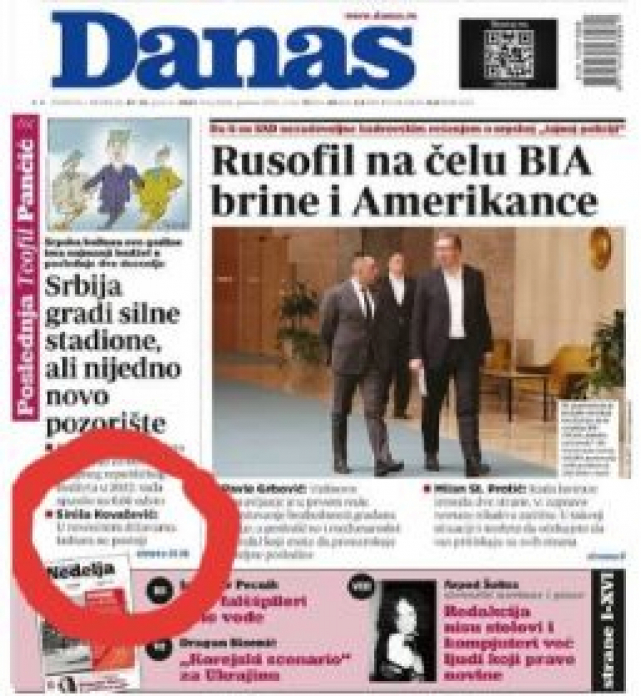 U NESREĆNIM DRŽAVAMA KULTURA NE POSTOJI Premijerka Brnabić razvalila Sinišu Kovačevića!