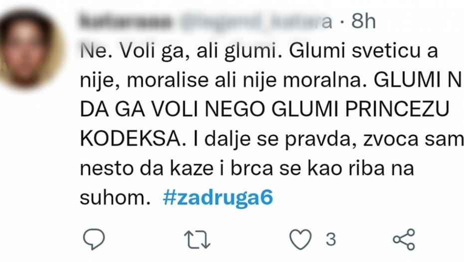 Anđela i Zvezdan- Tviter komentari 