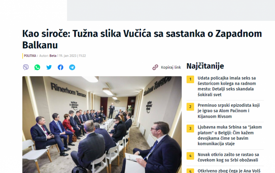 NE MOŽE JADNIJE! NOVA napala Vučića zbog mesta na kom sedi!  (FOTO)
