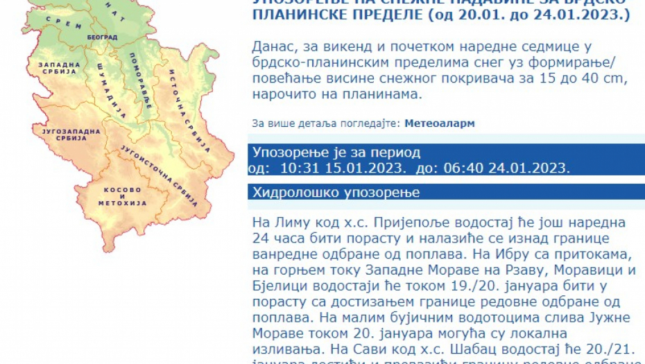PAŠĆE METAR SNEGA! Današnja vejavica je samo početak, evo kad se očekuje ledena zima