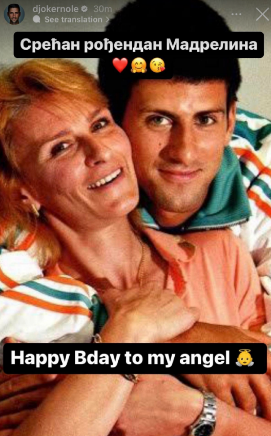 NIKAD EMOTIVNIJE Novak se obratio svom anđelu, razlog za to je baš poseban (FOTO)