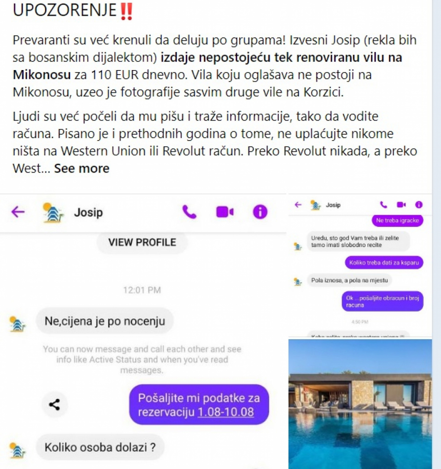 PAZITE SE Prevaranti vrebaju turiste, nude lažne apartmane: Vila ne postoji, a košta 1.100 evra!