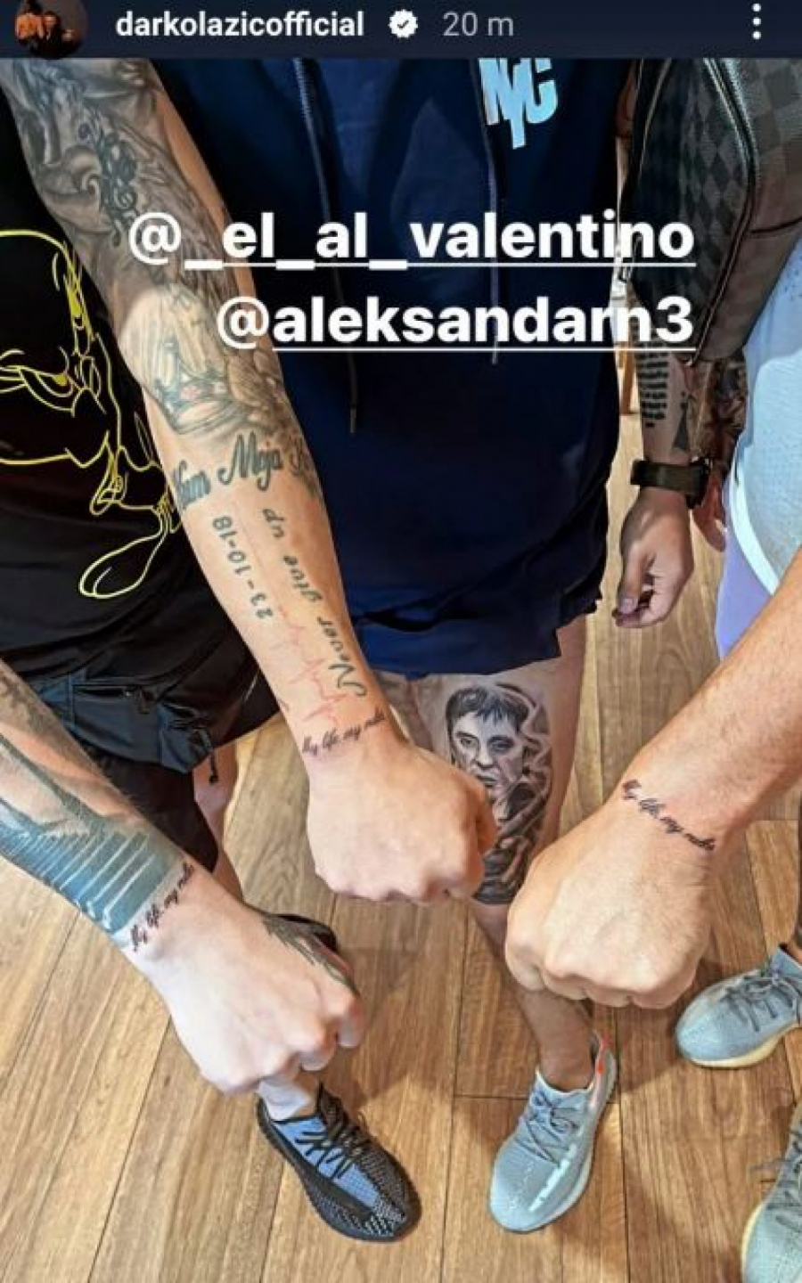 POHVALIO SE NOVOM TETOVAŽOM Dok se Darko šara u Austriji, evo šta radi Katarina (FOTO)