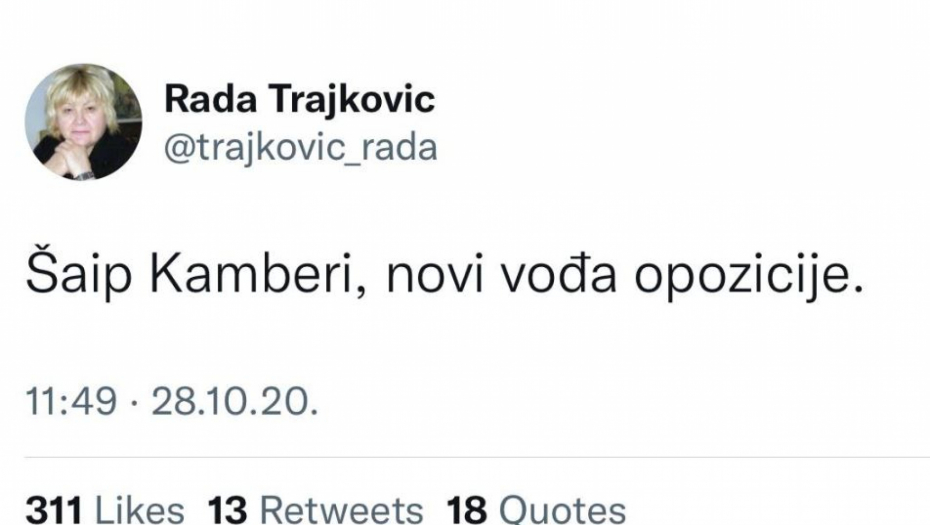 KAMBERI, RADIN MILJENIK! Evo kako Trajković podržava Albanca koji je Srbe nazvao genocidašima!