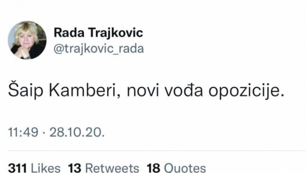 KAMBERI, RADIN MILJENIK! Evo kako Trajković podržava Albanca koji je Srbe nazvao genocidašima!