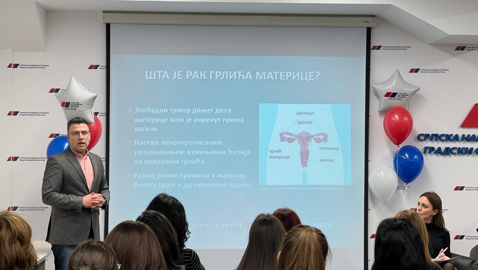 GRADSKI ODBOR SNS BEOGRAD ORGANIZOVAO TRIBINU ”Budi brža - značaj prevencije i edukacije o malignim oboljenjima kod mladih žena” (FOTO)