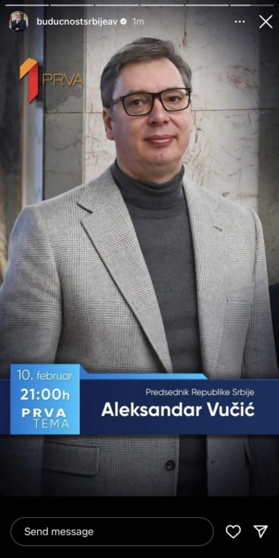 VAŽNO OBRAĆANJE PREDSEDNIKA Vučić gostuje u emisiji 
