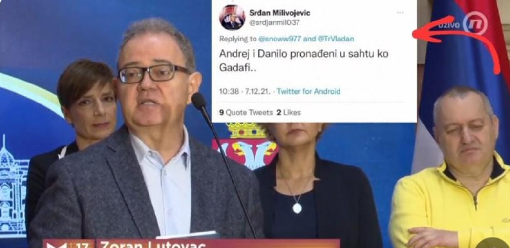 NAJSTRAŠNIJE LICEMERJE Lutovac priča o crtanju meta, dok se pored njega smeška čovek koji je pretio ubistvom predsednikovog sina (VIDEO)