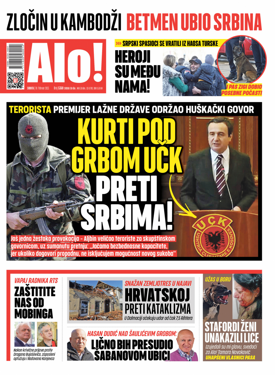 KURTI POD GRBOM UČK PRETI SRBIMA! Premijer lažne države održao huškački govor