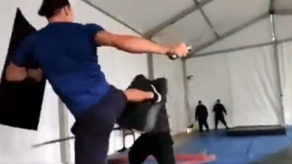 IBRA UZEO ŠTIT I MAČ U RUKE Au, kako bije Zlatan, niko mu ne može ništa (VIDEO)