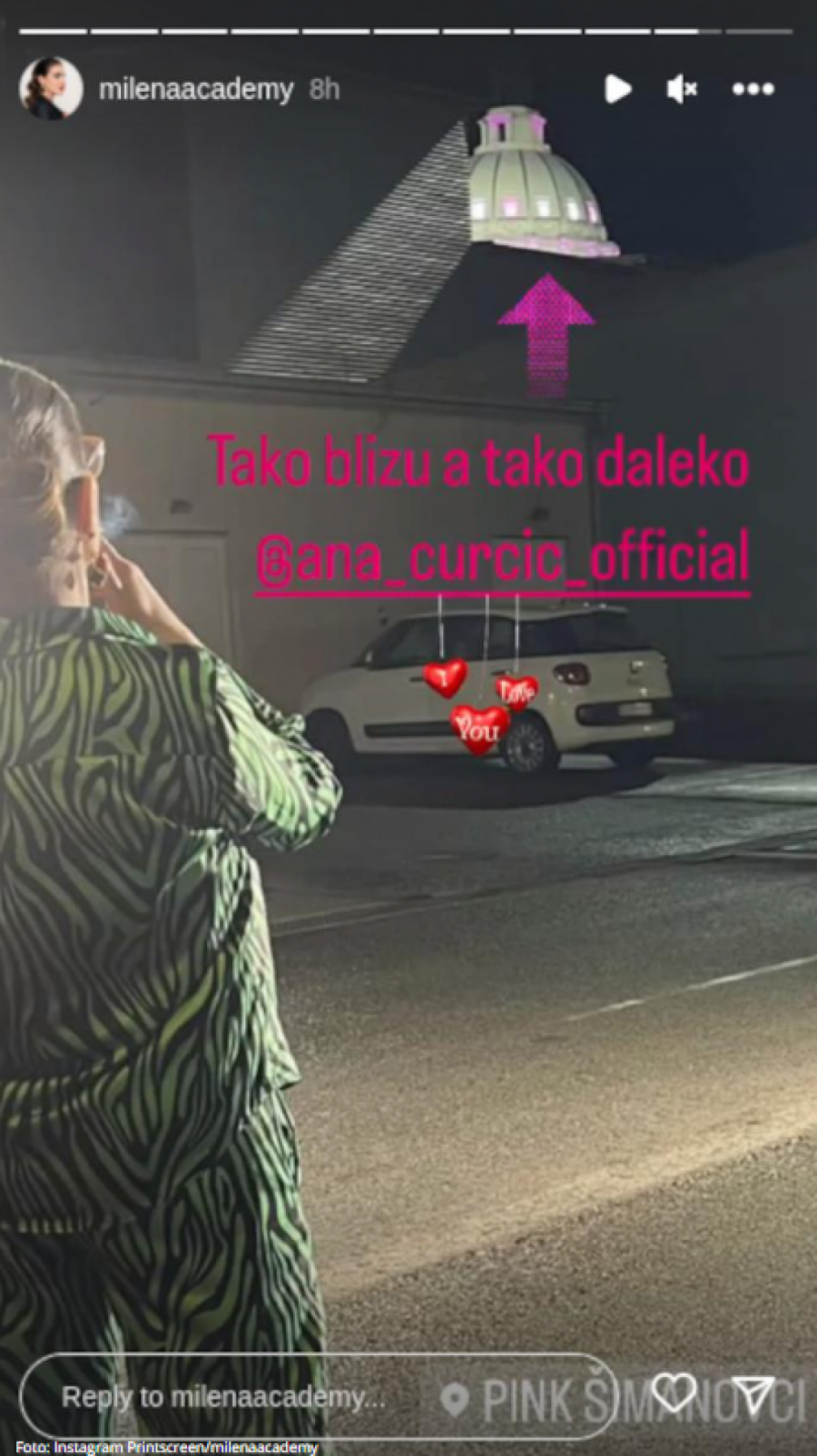 DOŠLA NA KAPIJU ŠIMANOVACA Milena Kačavenda uslikana kako šalje OVU PORUKU ANI