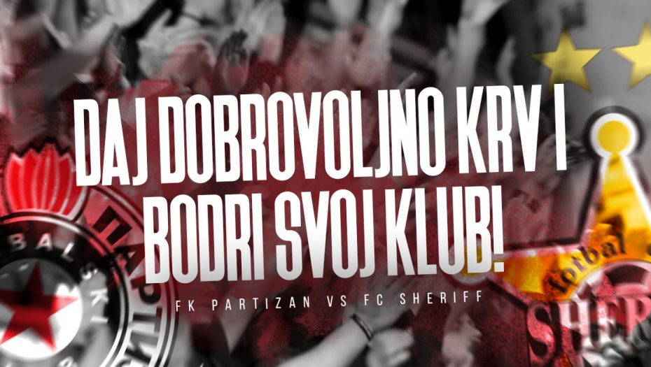 DONIRAJ KRV I BESPLATNO GLEDAJ PARTIZAN - ŠERIF Sjajna akcija crno-belih pred revanš sa Moldavcima