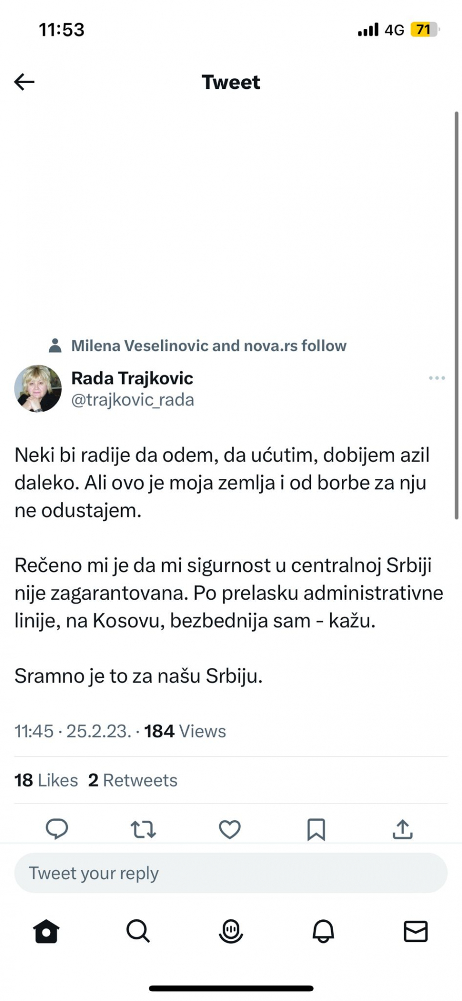 RADA TRAJKOVIĆ JOŠ JEDNOM POKAZALA: Za nju je Kosovo nezavisna država!