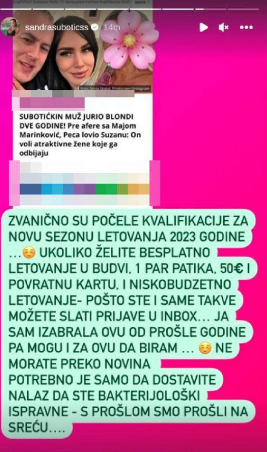NAKON IZLASKA IZ RIJALITIJA, POČNETE DA NAPLAĆUJETE SVOJE USLUGE Aleksandra Subotić ponovo brutalno udarila na Maju Marinković