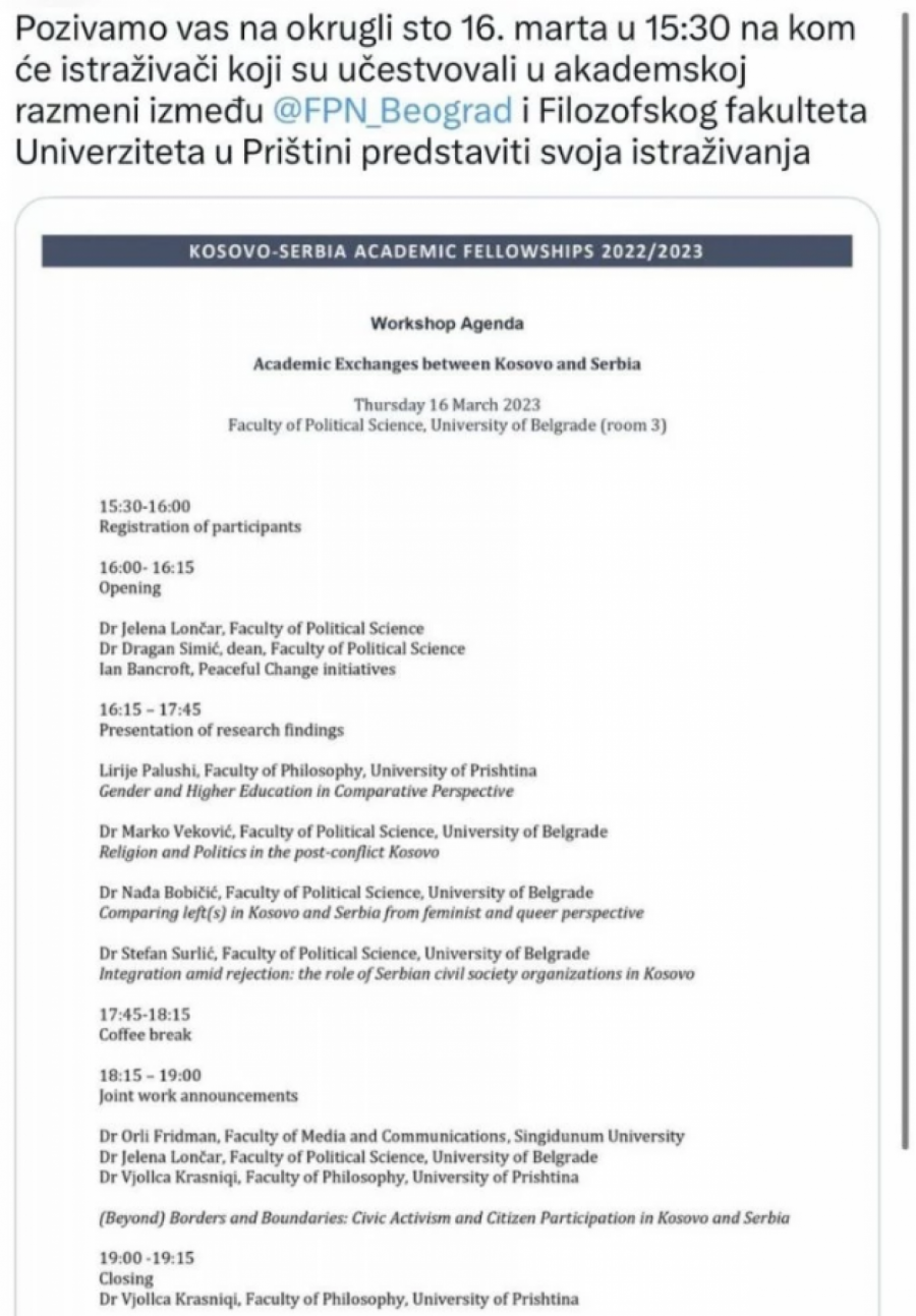 NOŽ U LEĐA SOPSTVENOJ DRŽAVI Fakultet političkih nauka priznao Kosovo!