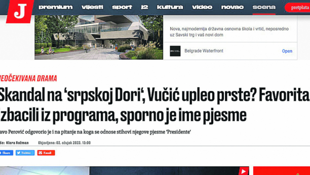 Hrvati optužuju Vučića da sabotira pevače!